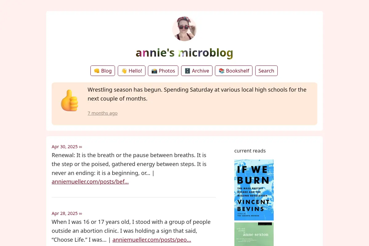 annie's microblog
