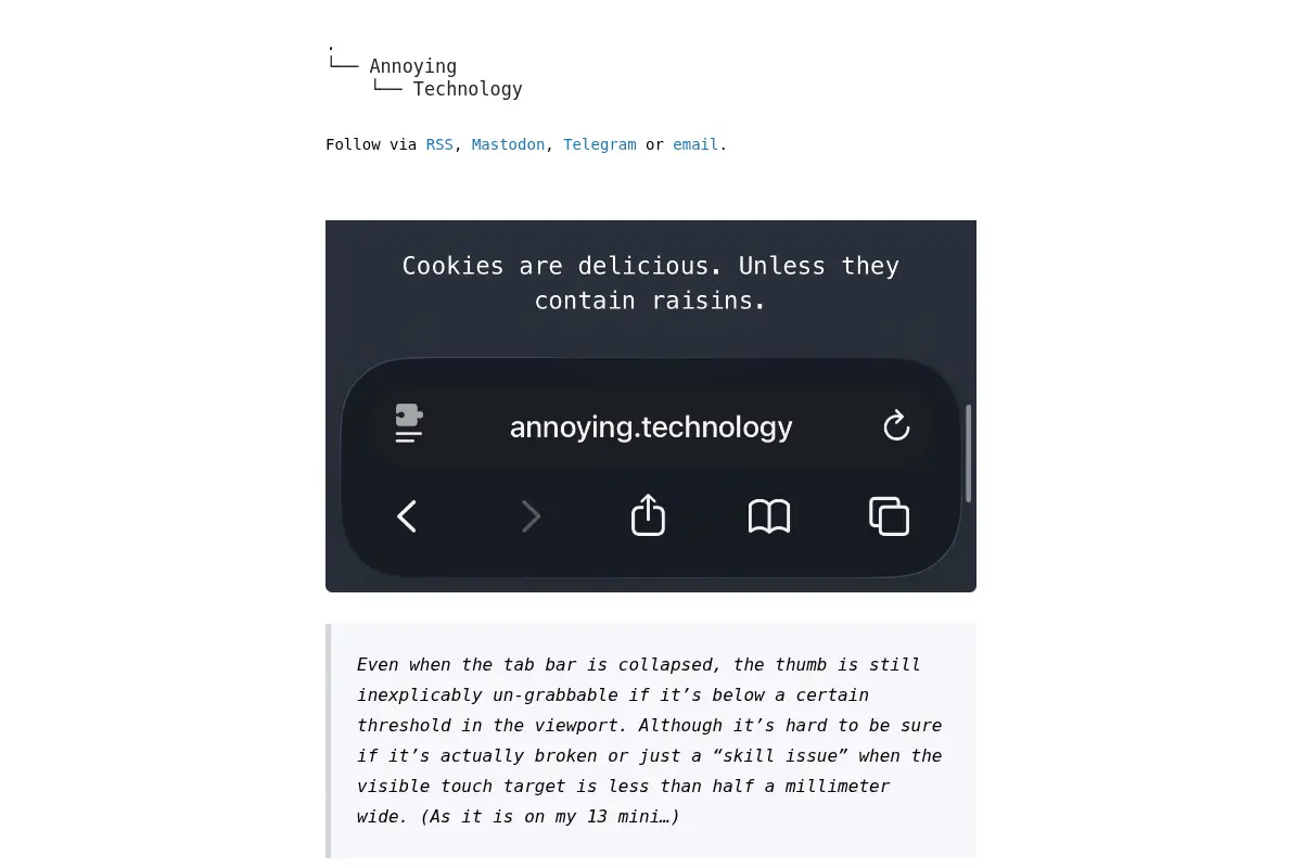 Annoying Technology