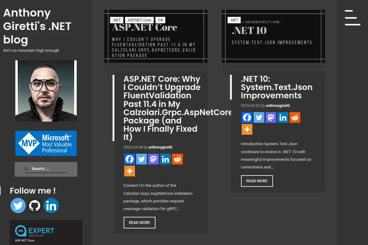 Anthony Giretti's .NET blog – Ain't no mountain high enough