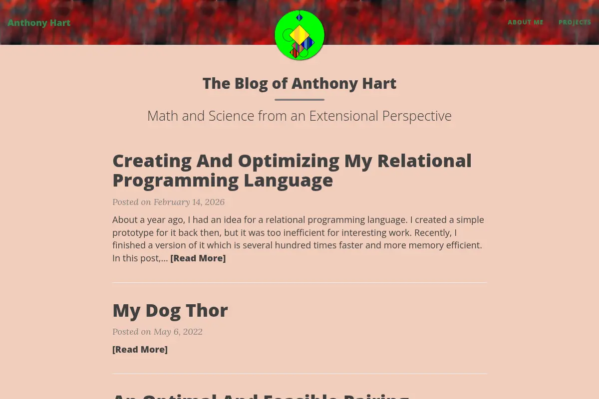 Anthony Hart – Math and Science from an Extensional Perspective