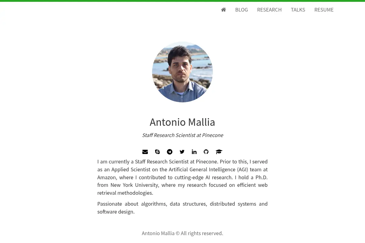 Antonio Mallia | Personal blog and resume