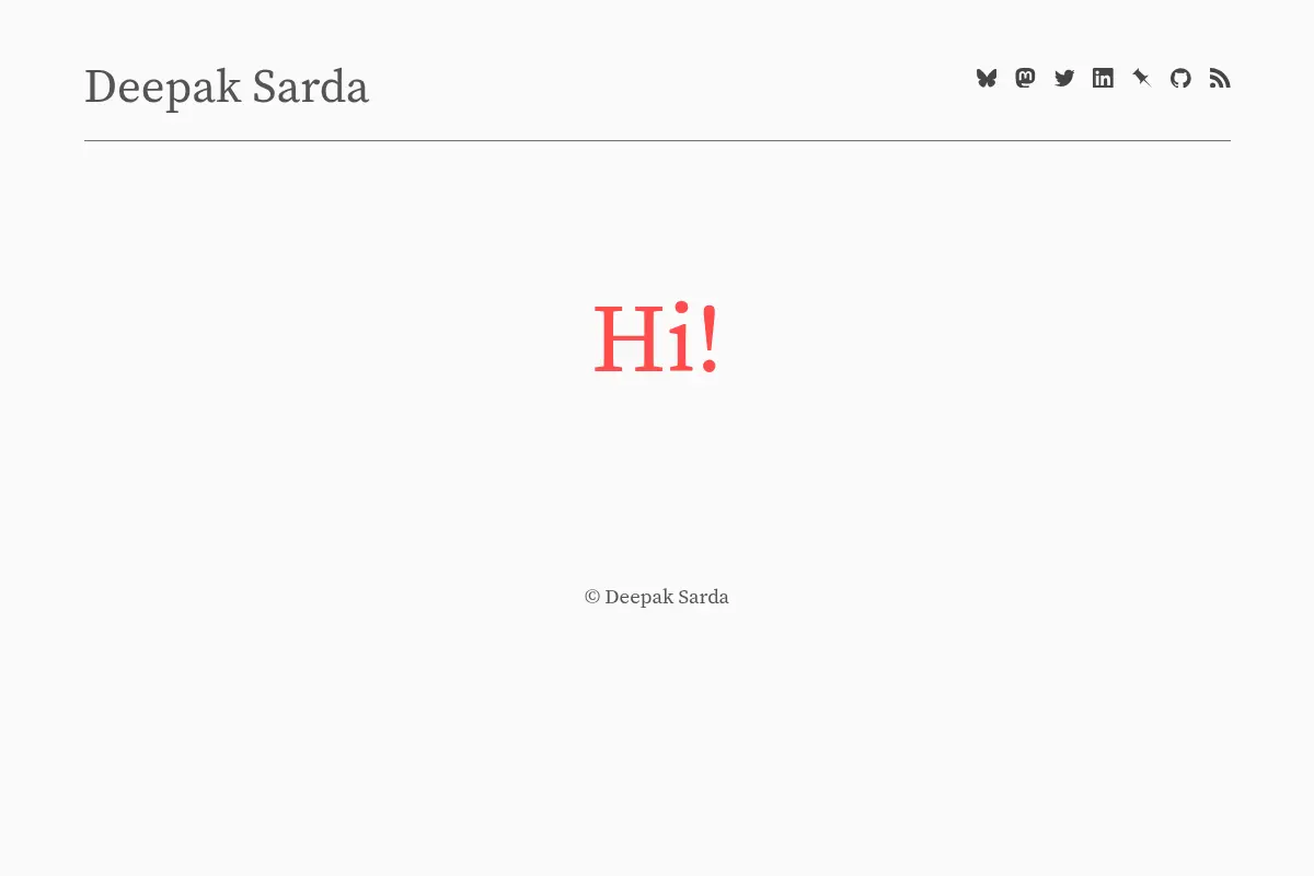 Deepak Sarda's Blog