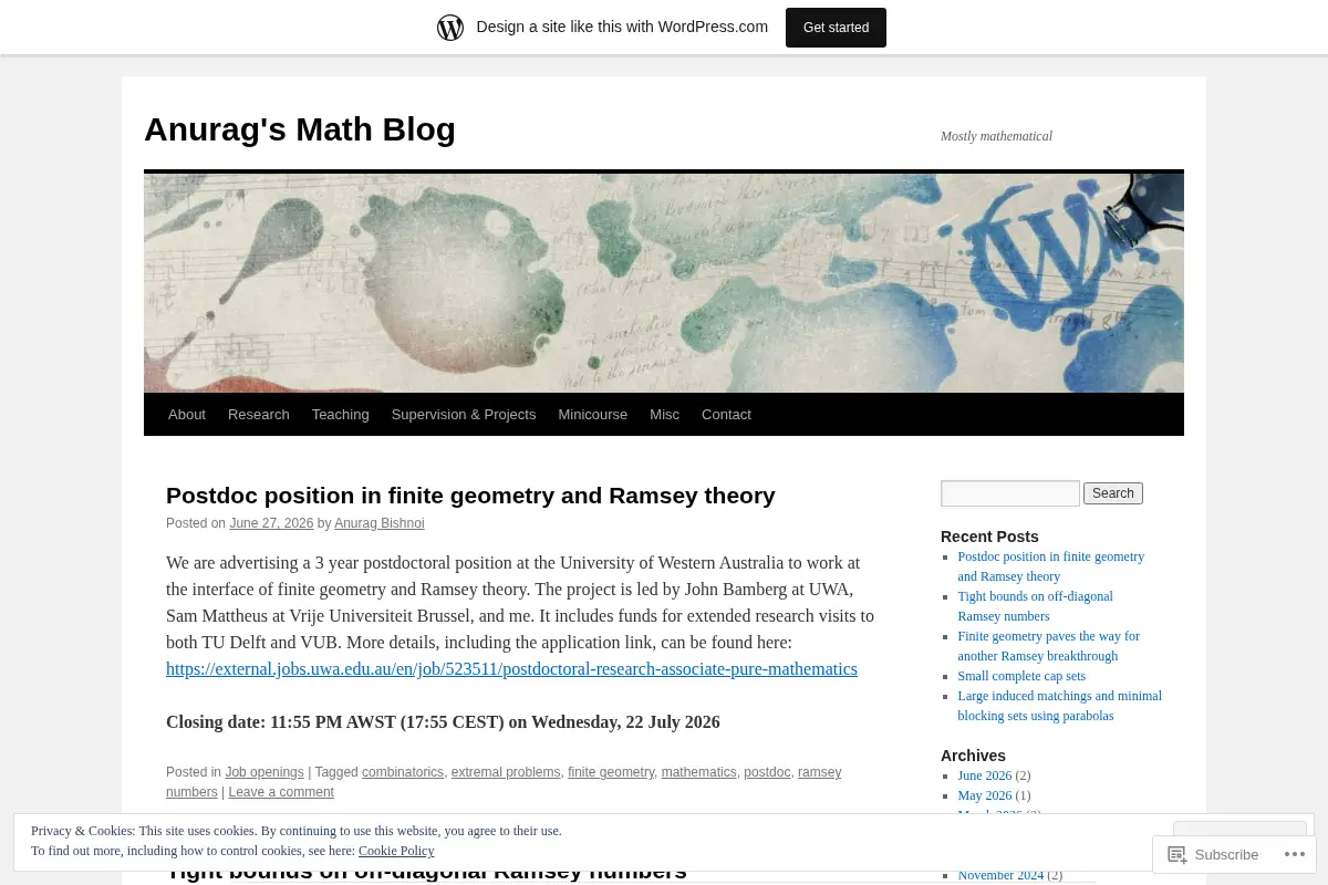 Anurag's Math Blog