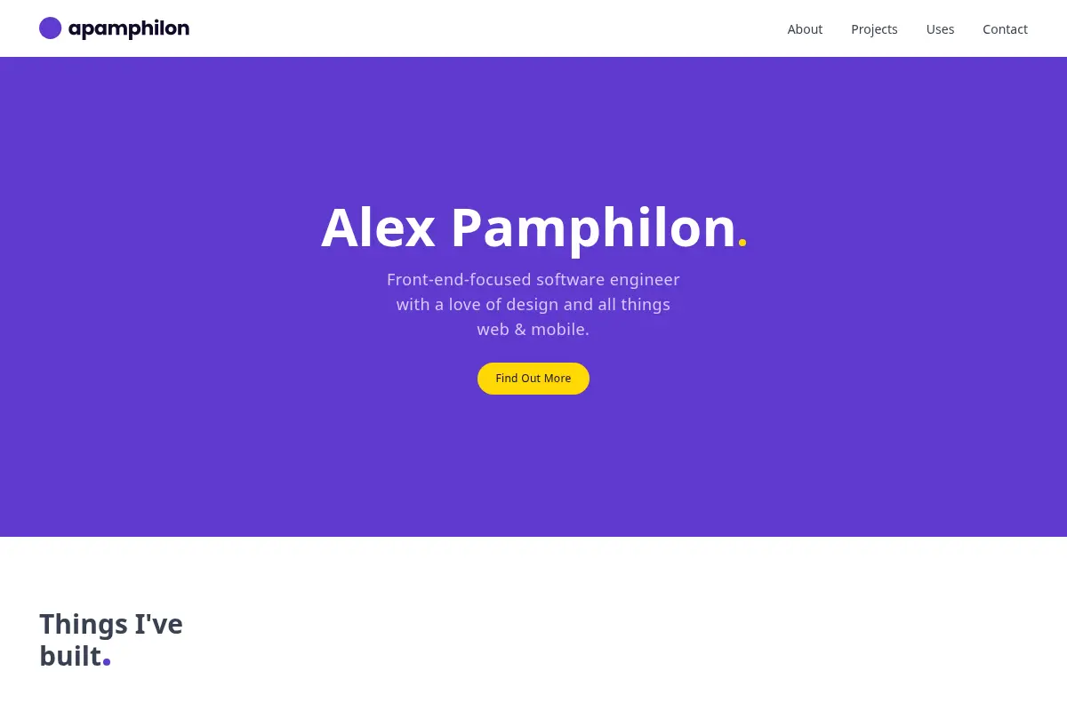 Alex Pamphilon | Web & mobile app developer