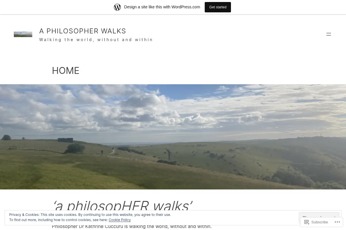 a philosopHER walks