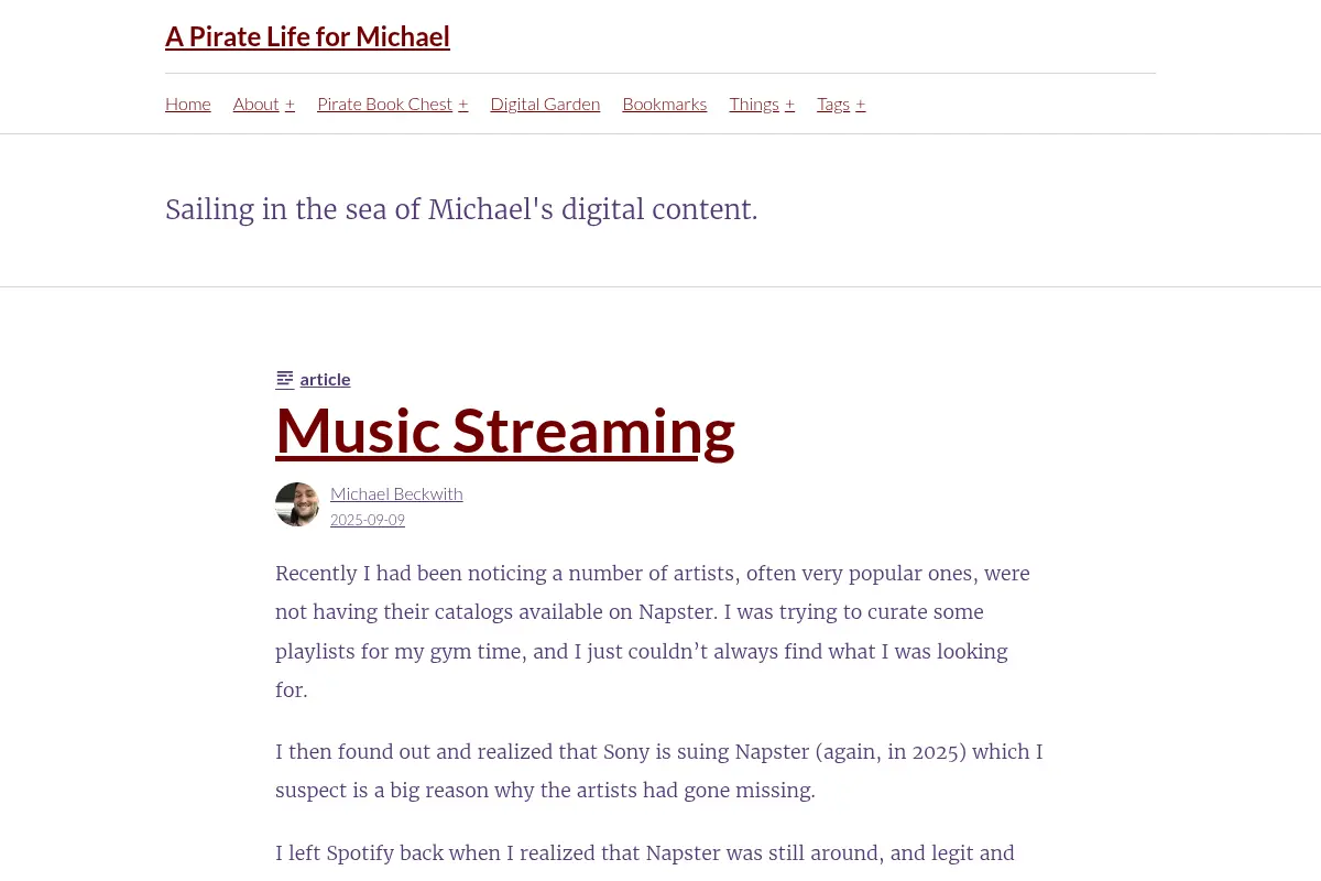 A Pirate Life for Michael