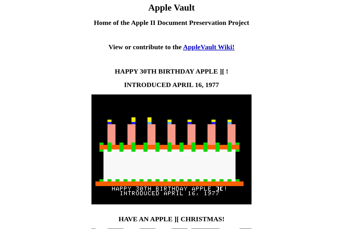 applevault: apple ][ forever!