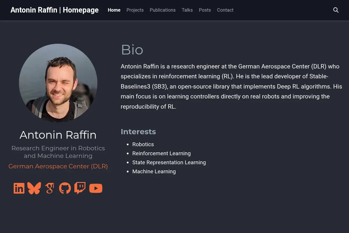 Antonin Raffin's Homepage