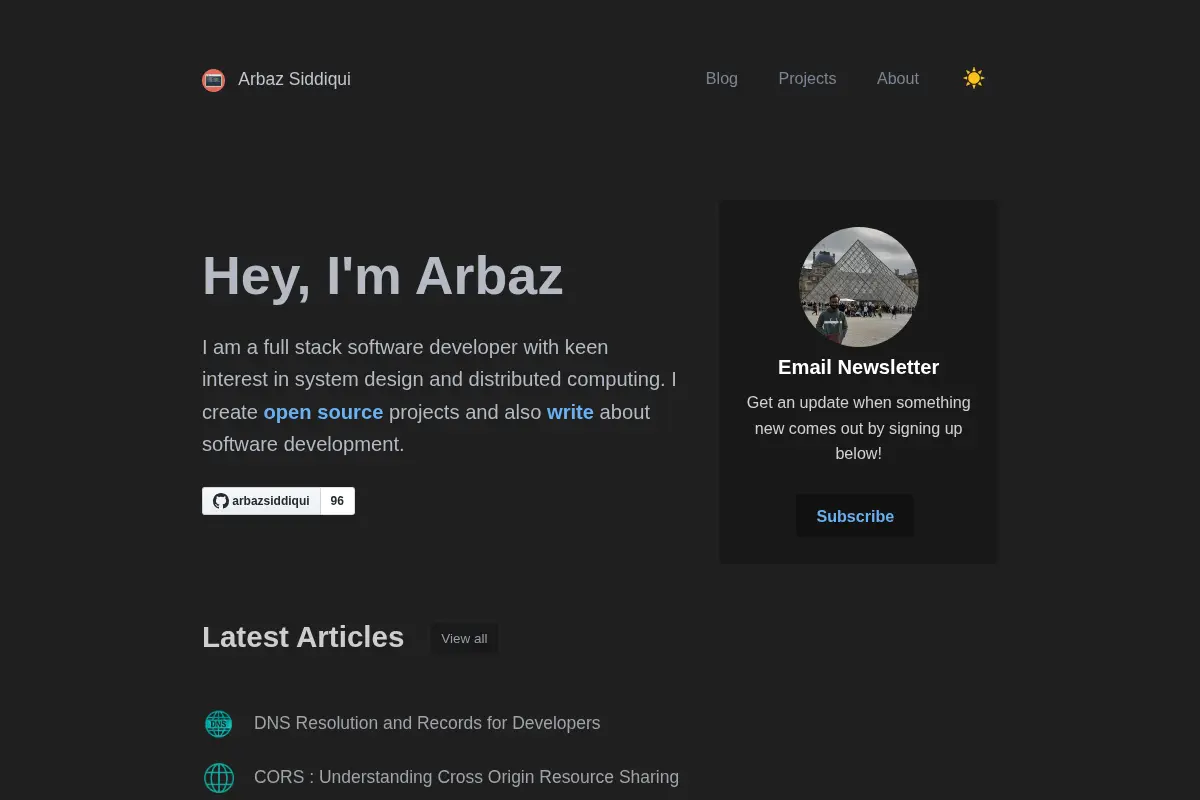 Arbaz Siddiqui – Full Stack Software Developer