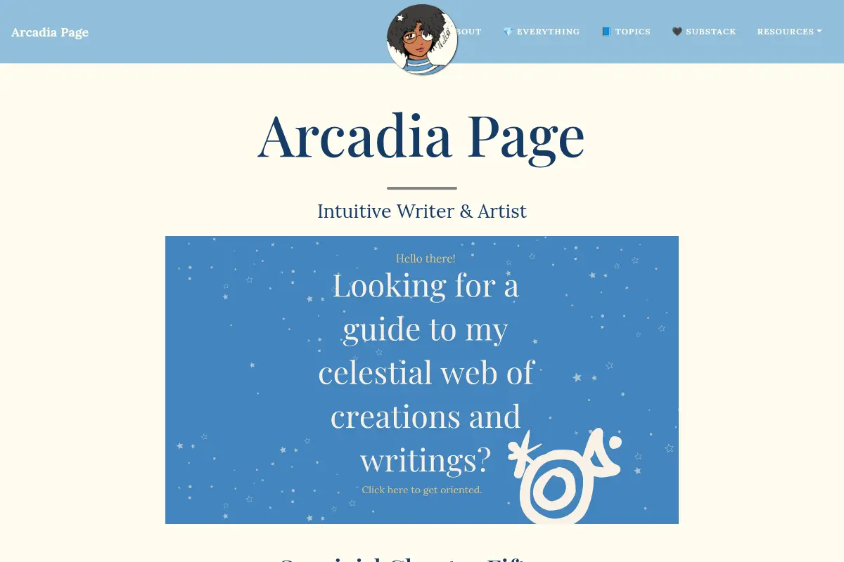 Arcadia Page