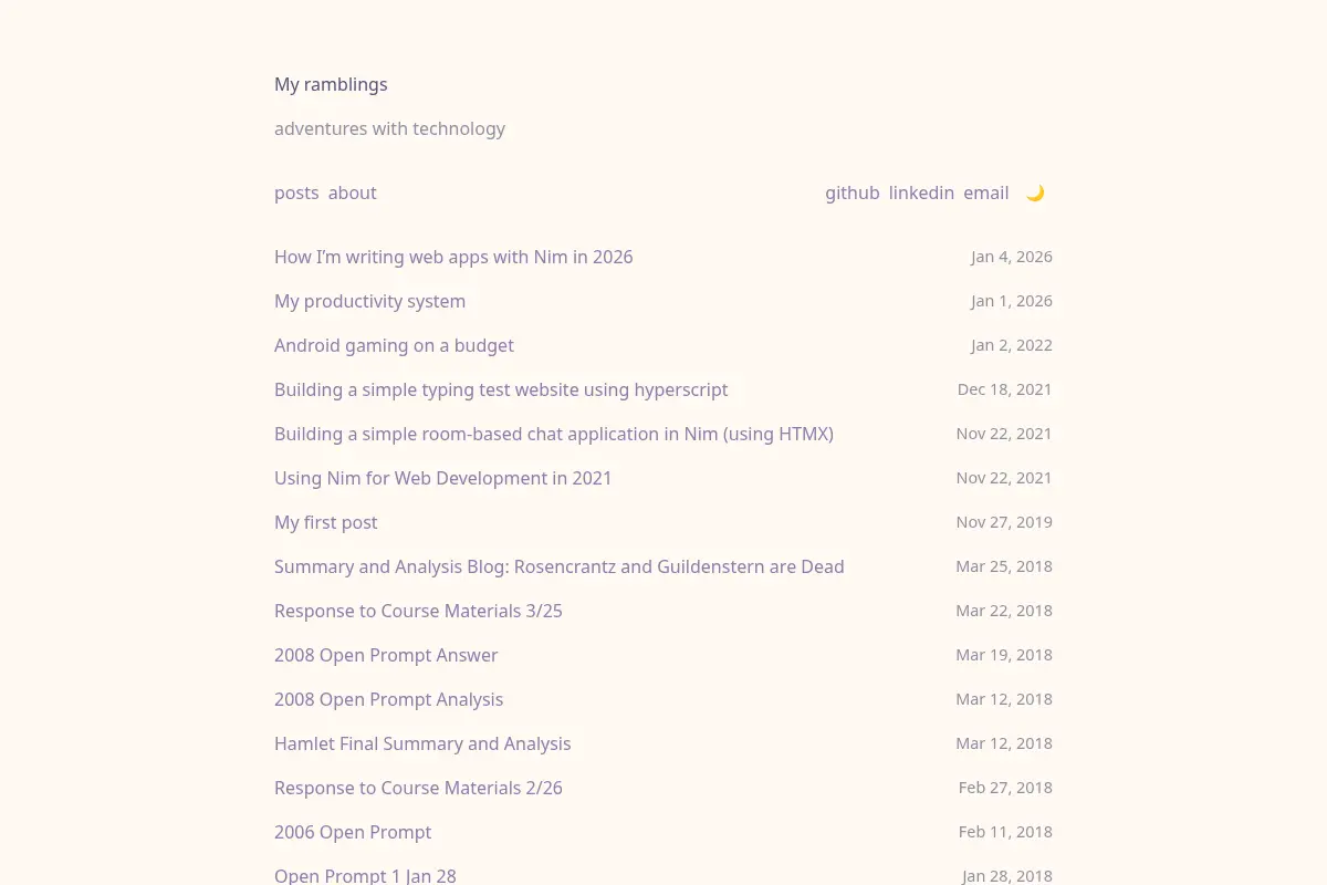 My ramblings
