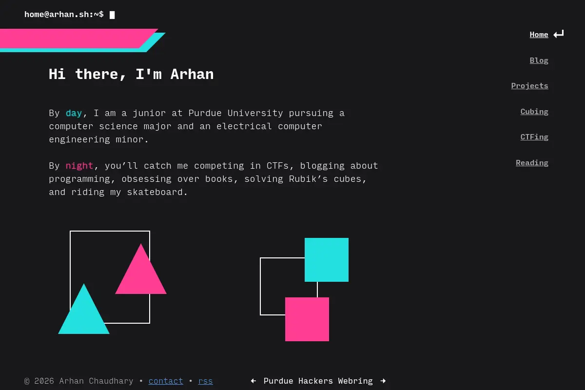 Arhan's Homepage