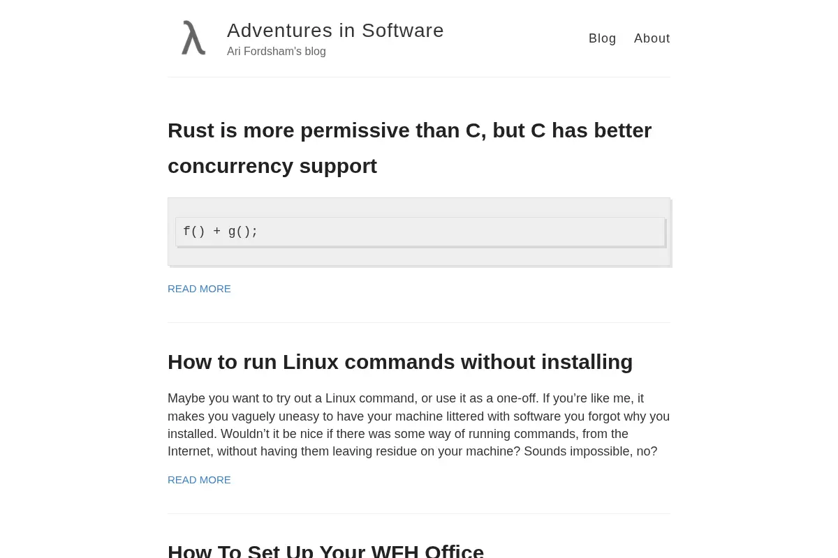 Adventures in Software