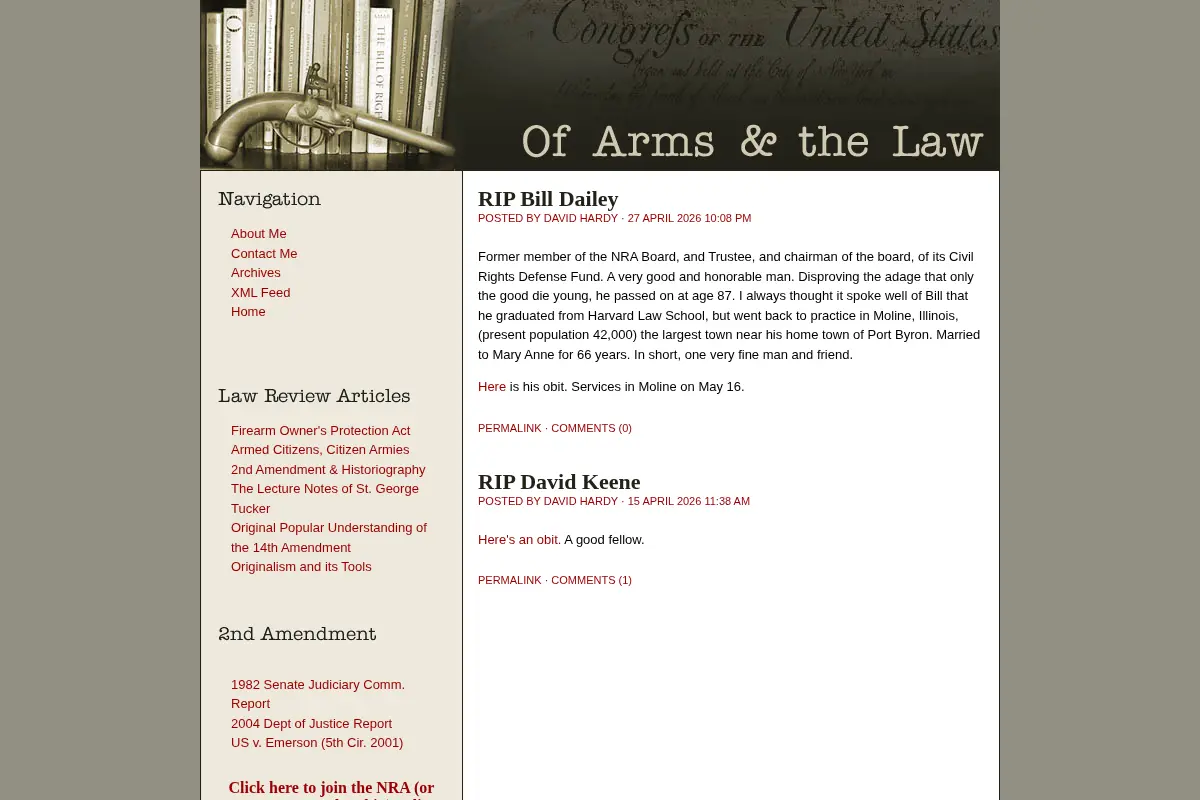 Of Arms and the Law