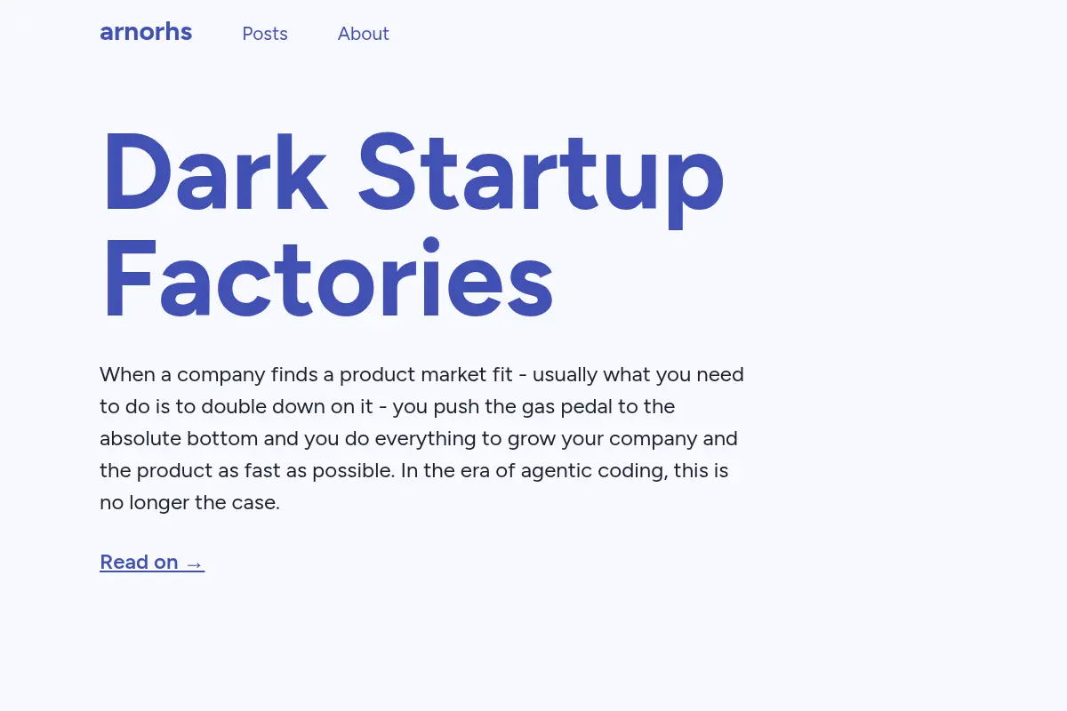 Arnor's Blog on Software Development and Design