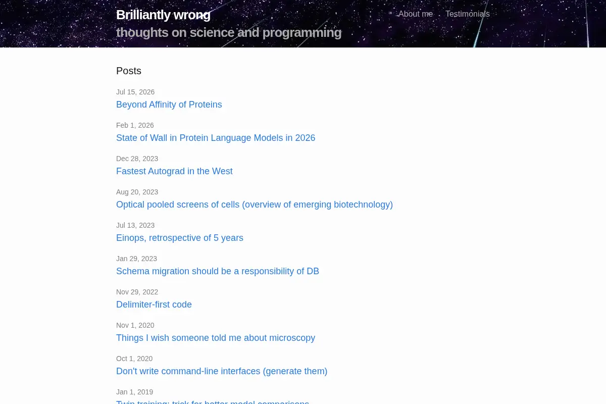 Brilliantly wrong (blog by Alex Rogozhnikov)