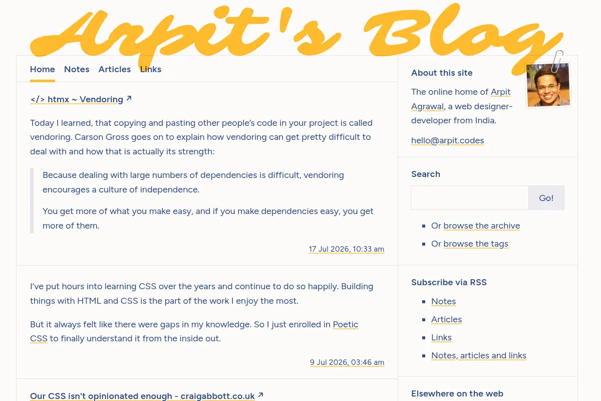 Arpit's Blog