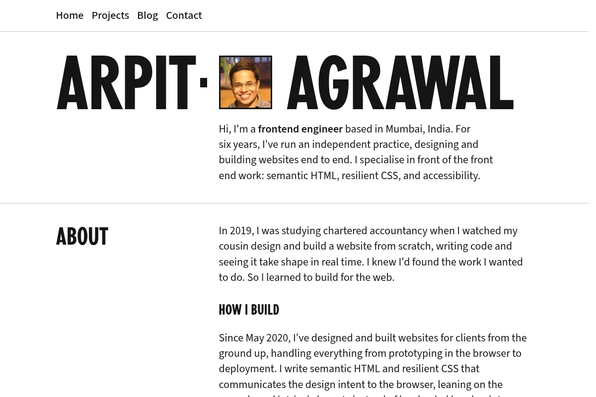 Arpit Agrawal — Frontend Engineer