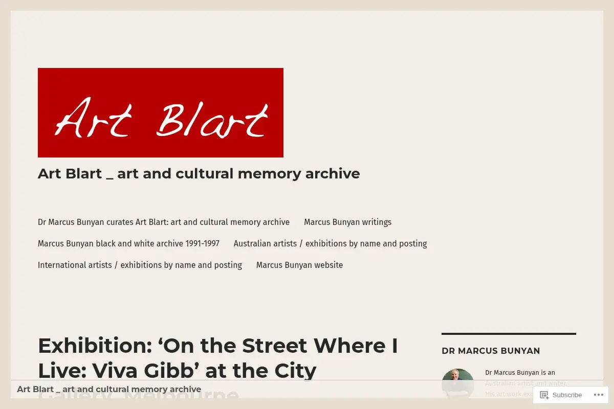 Art Blart: Art and Cultural Memory Archive