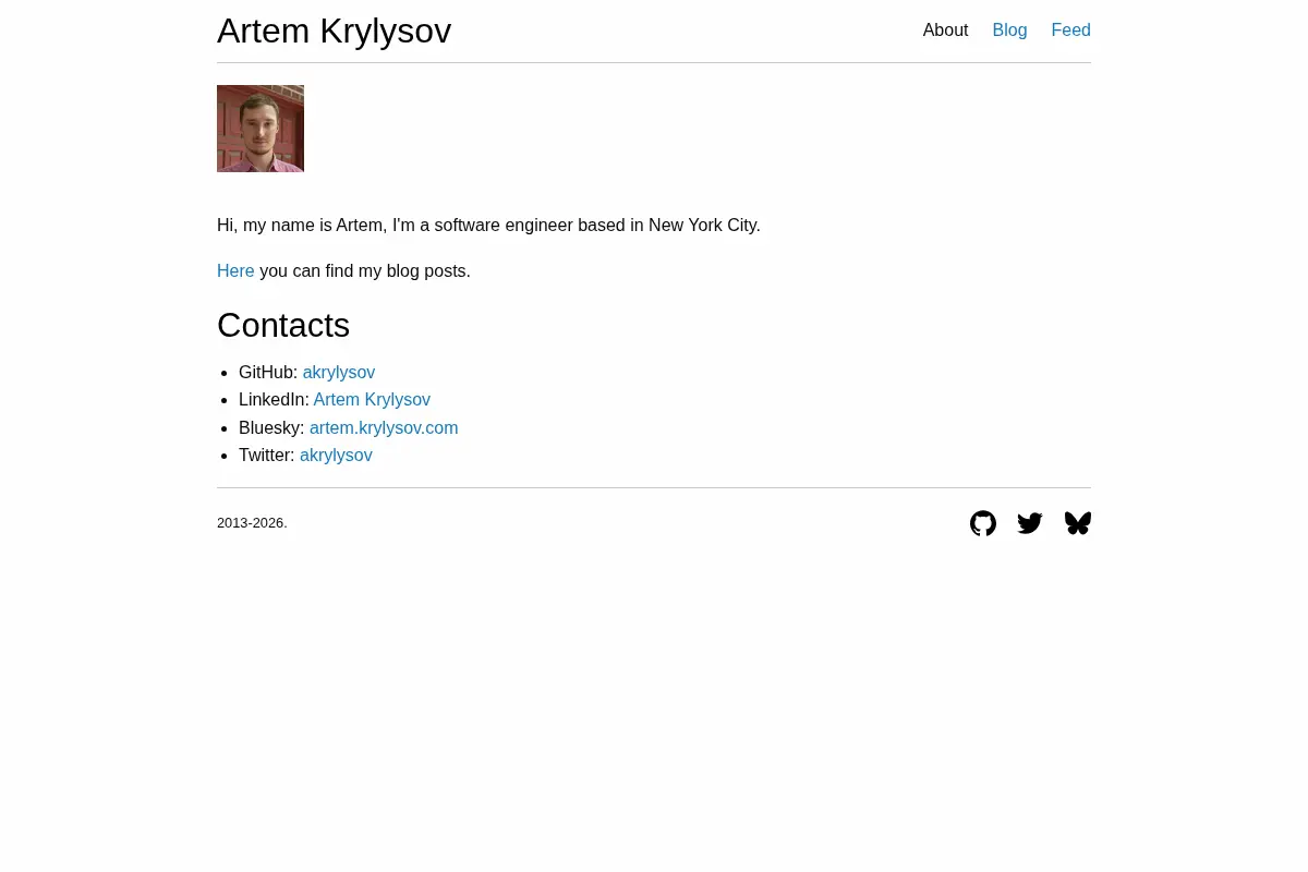 Artem Krylysov - Personal Website