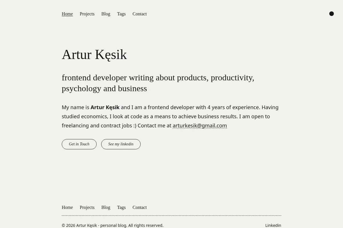 Artur Kęsik - personal blog