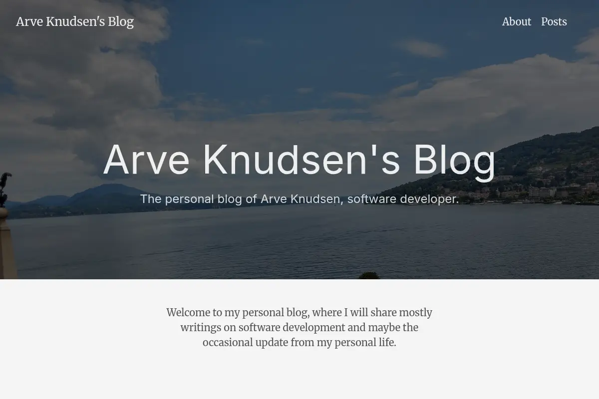 Arve Knudsen's Blog