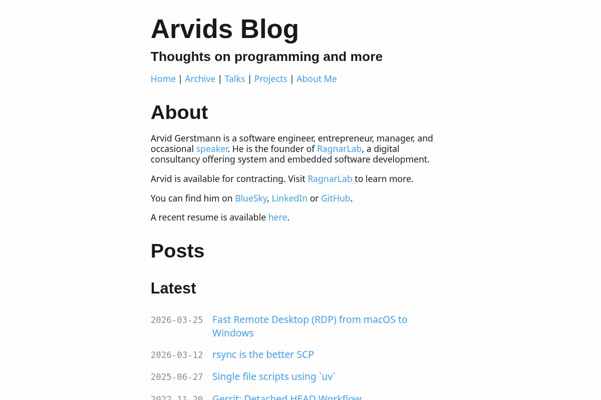 Arvids Blog
