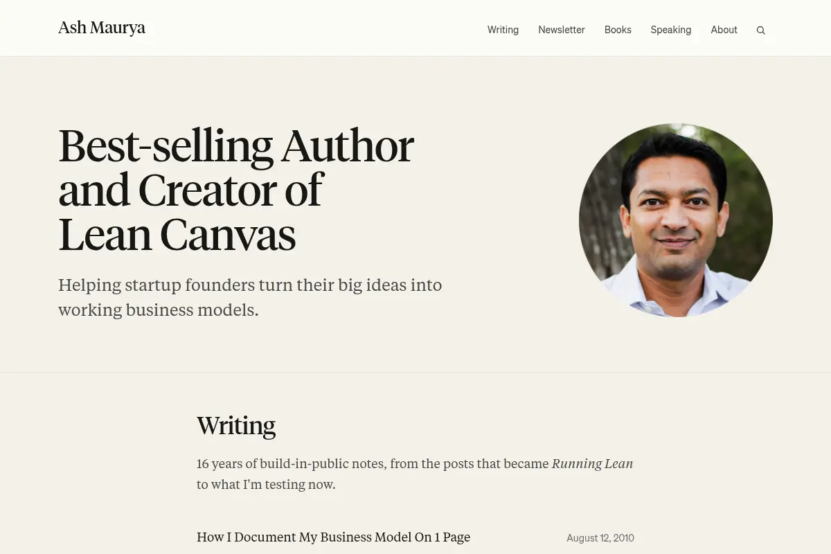 Ash Maurya · Best-selling Author and Creator of Lean Canvas
