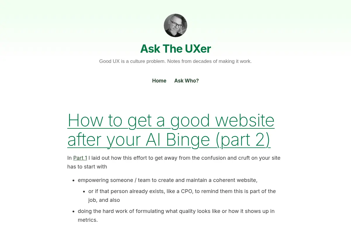 Ask The UXer