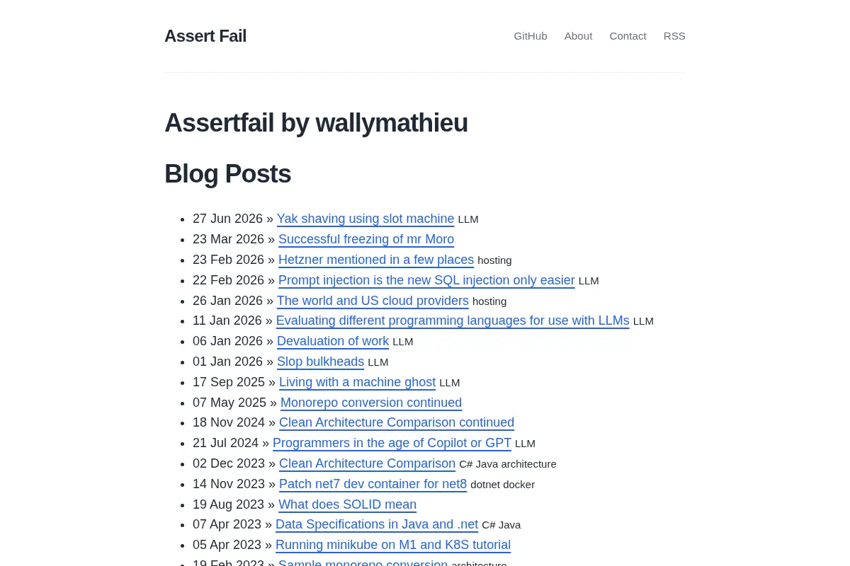 Assertfail by wallymathieu
