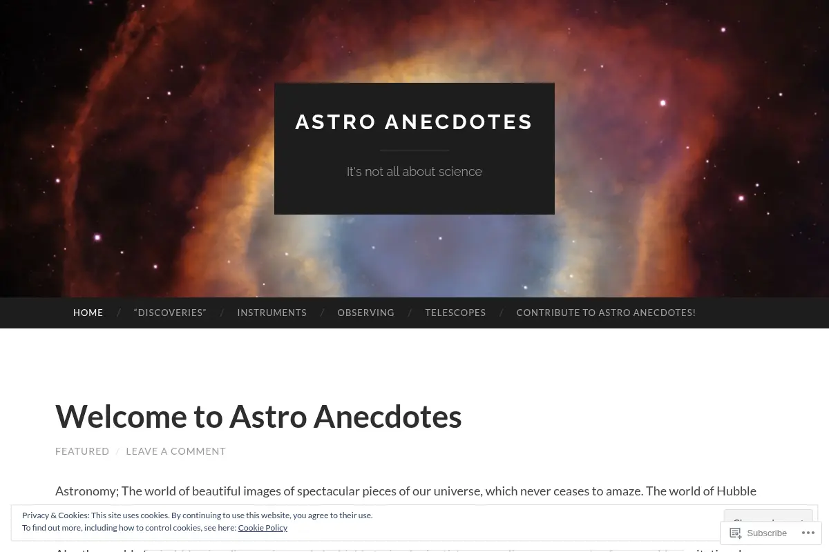 Astro Anecdotes | It's not all about science