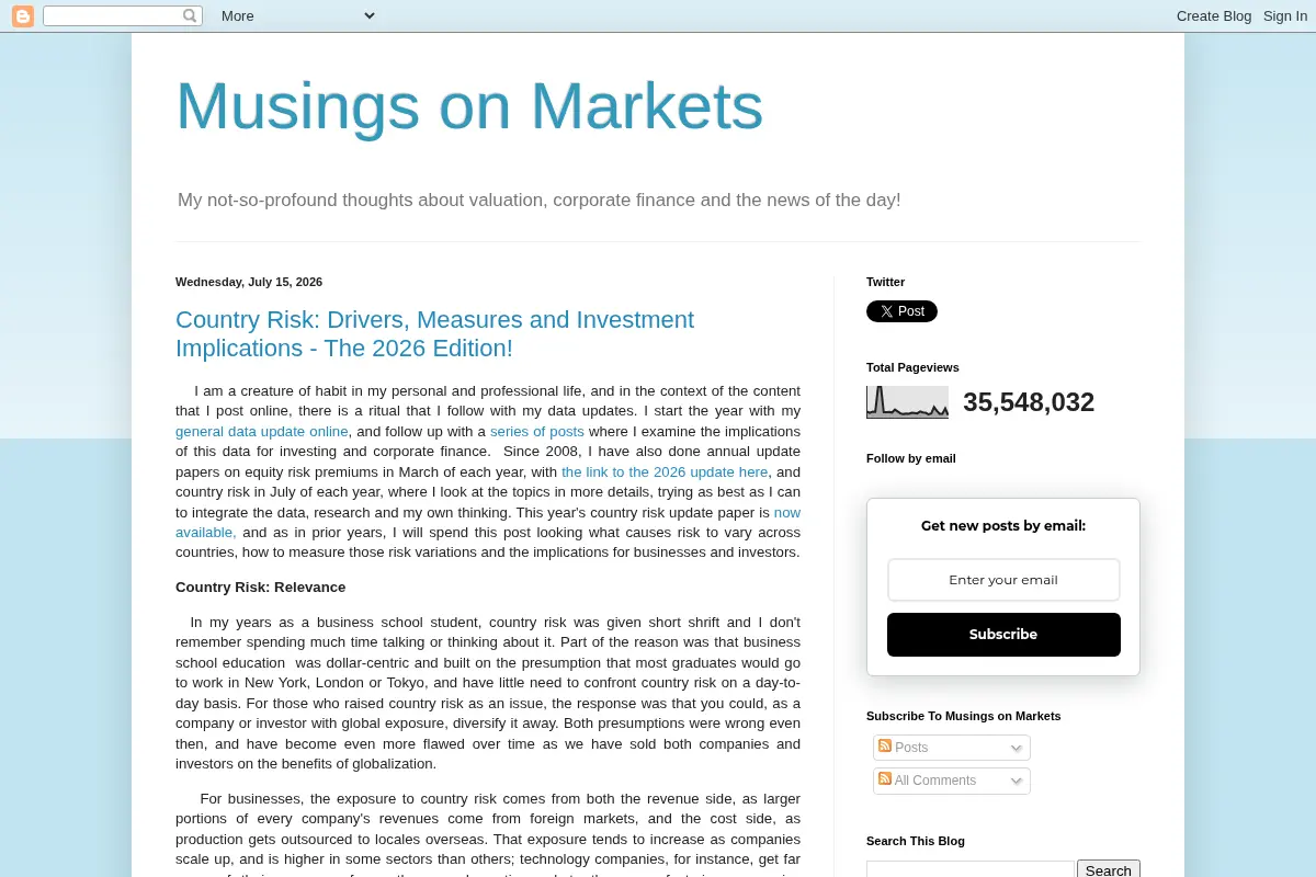 Musings on Markets