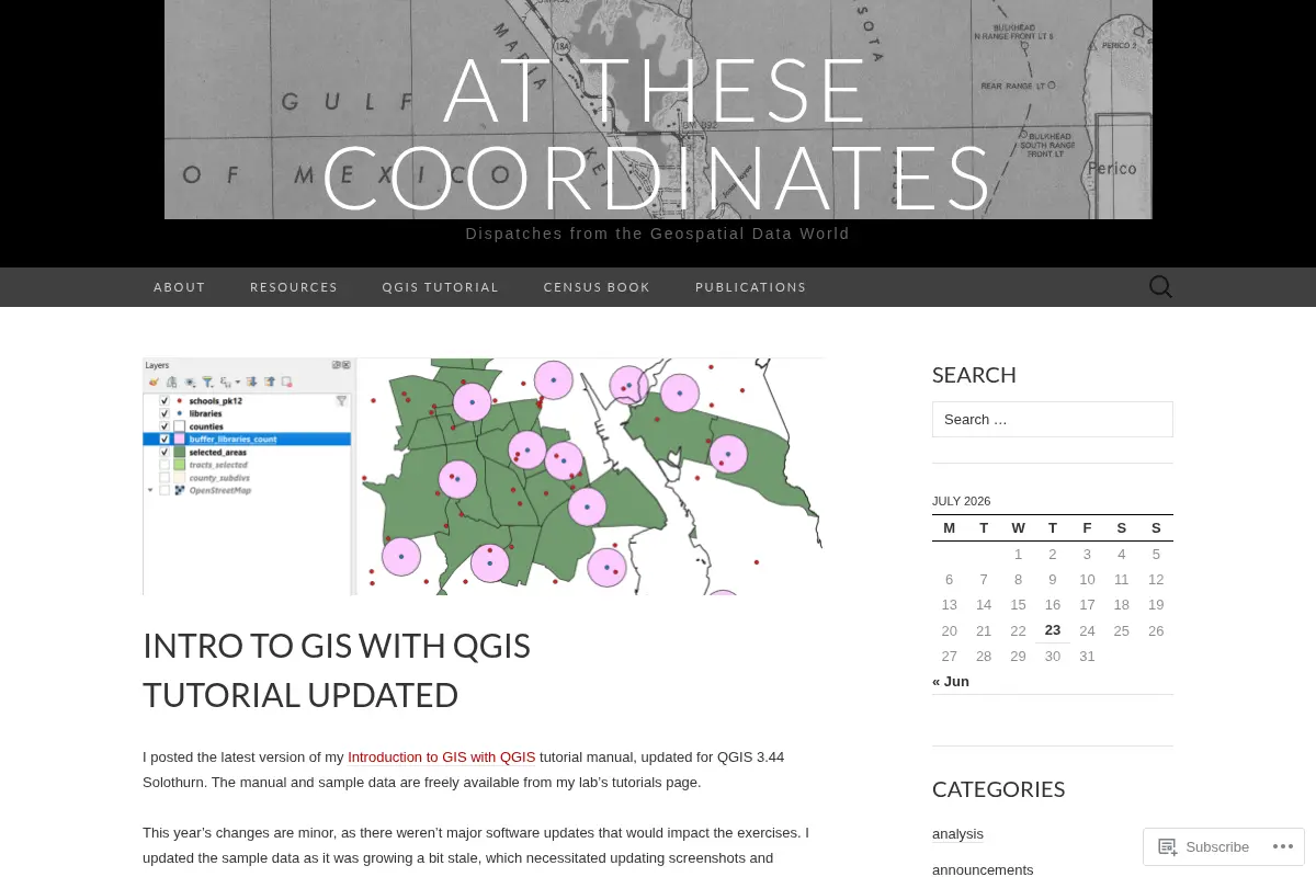 At These Coordinates