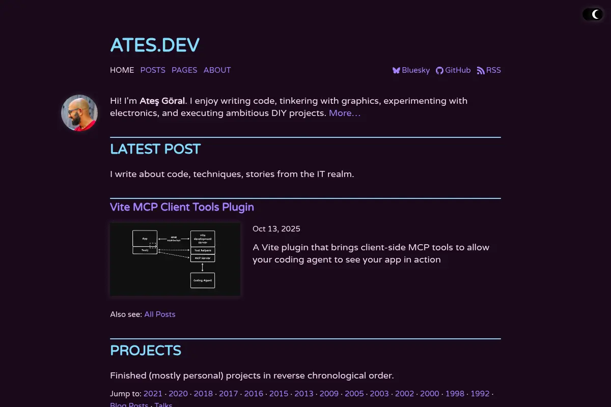 ates.dev · Home