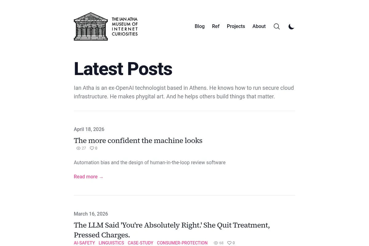 The Ian Atha Museum of Internet Curiosities