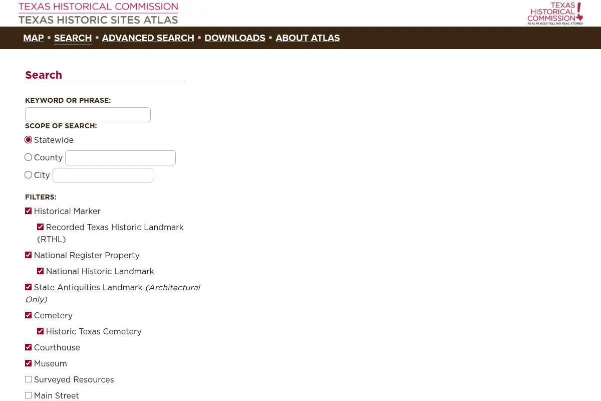 Texas Historical Atlas Search