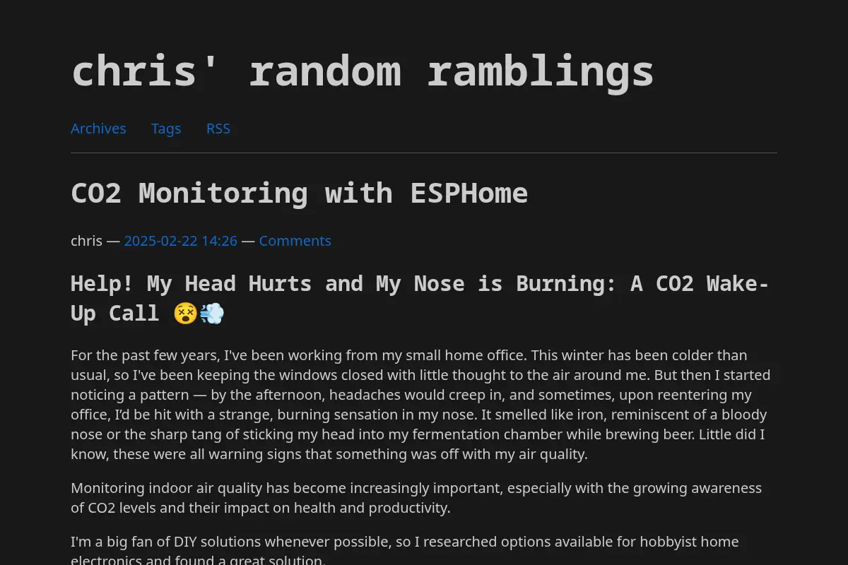 chris' random ramblings