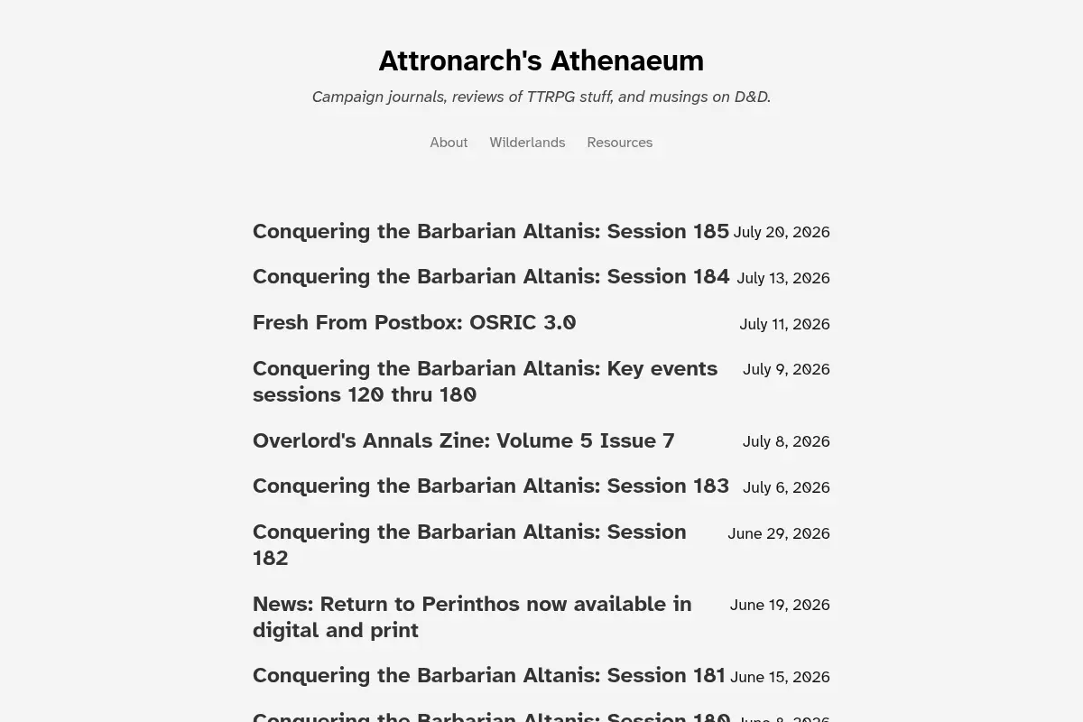 Attronarch's Athenaeum