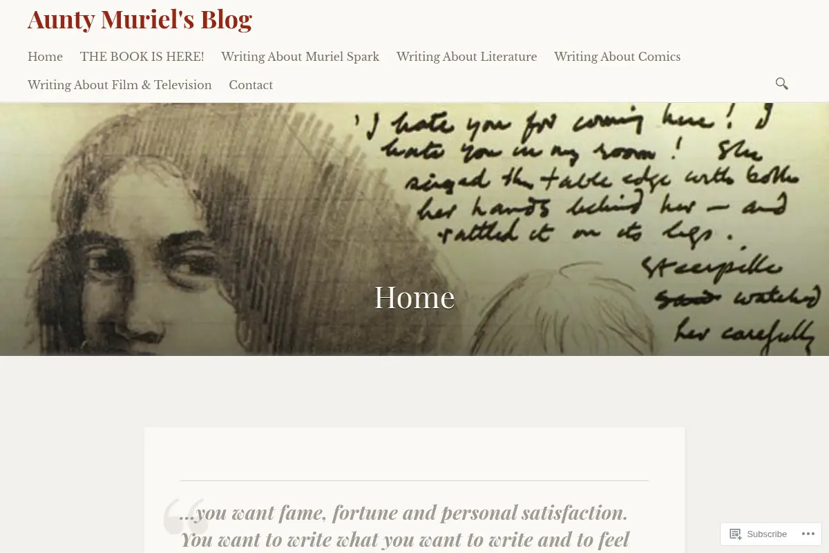 Aunty Muriel's Blog