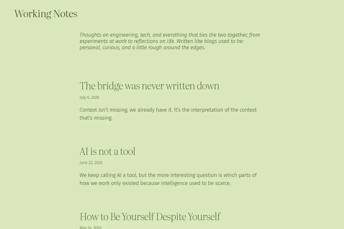 Working Notes – a blog by Aurooba