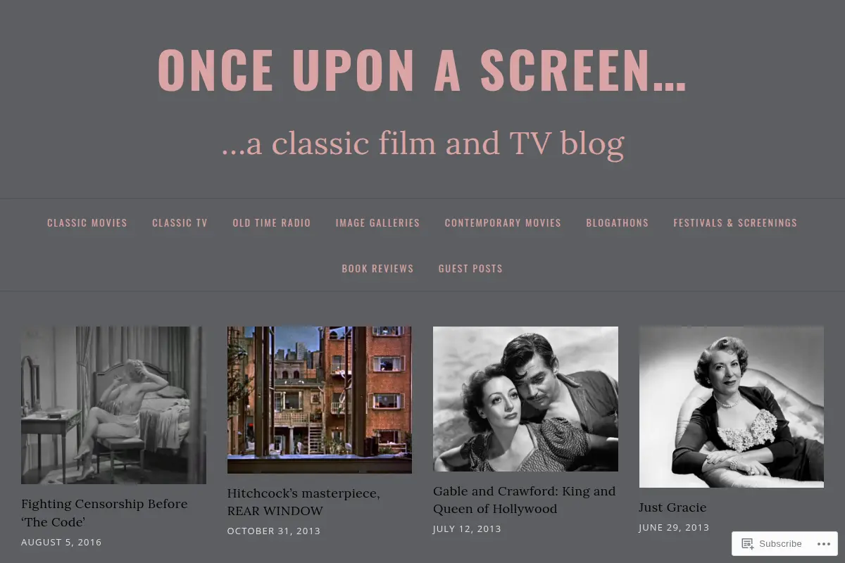 Once upon a screen…