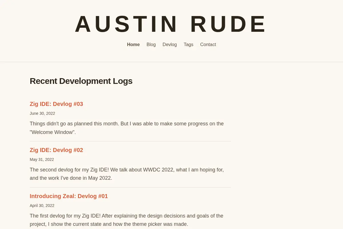 Austin Rude's Blog
