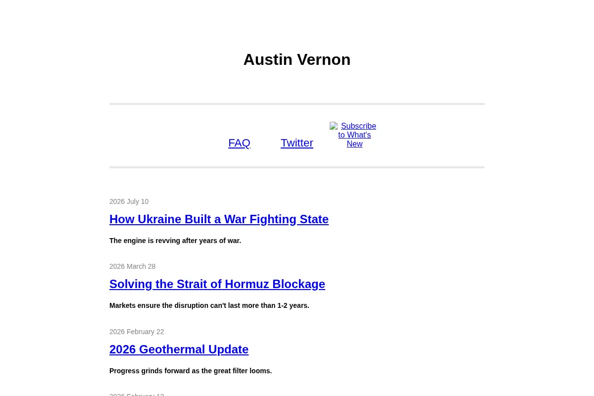 Austin Vernon's Blog