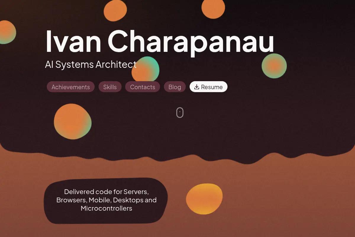 Ivan Charapanau — AI Systems Architect | av.codes