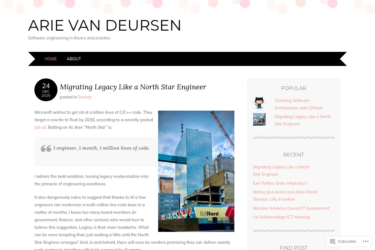 Arie van Deursen | Software engineering in theory and practice