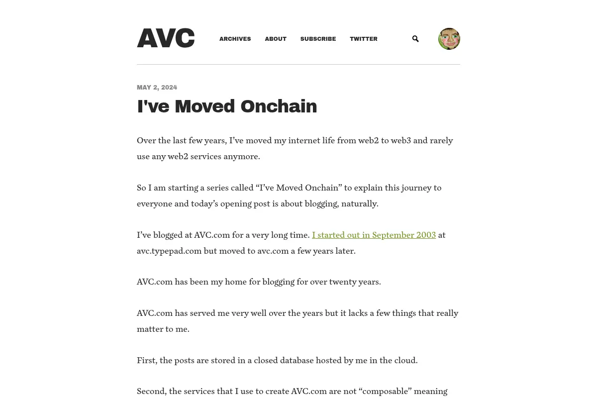AVC - Musings of a VC in NYC