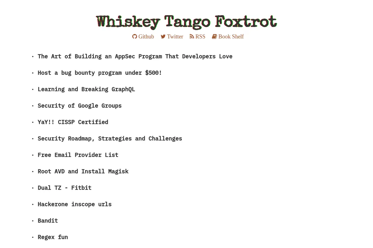 Whiskey Tango Foxtrot