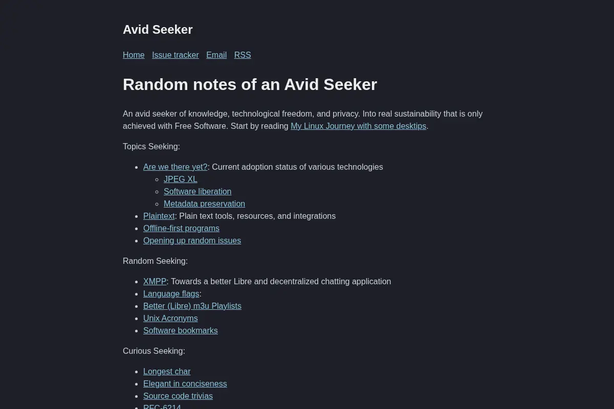 Home | Avid Seeker