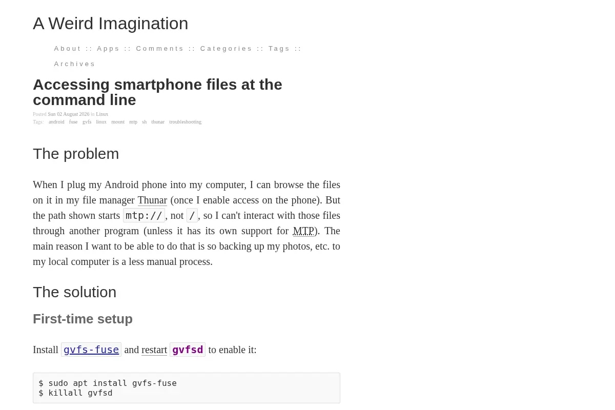 A Weird Imagination