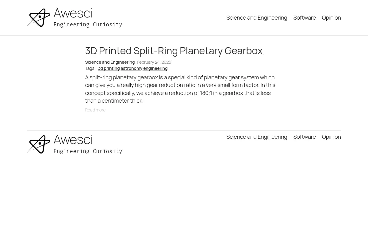 Awesci – Engineering Curiosity